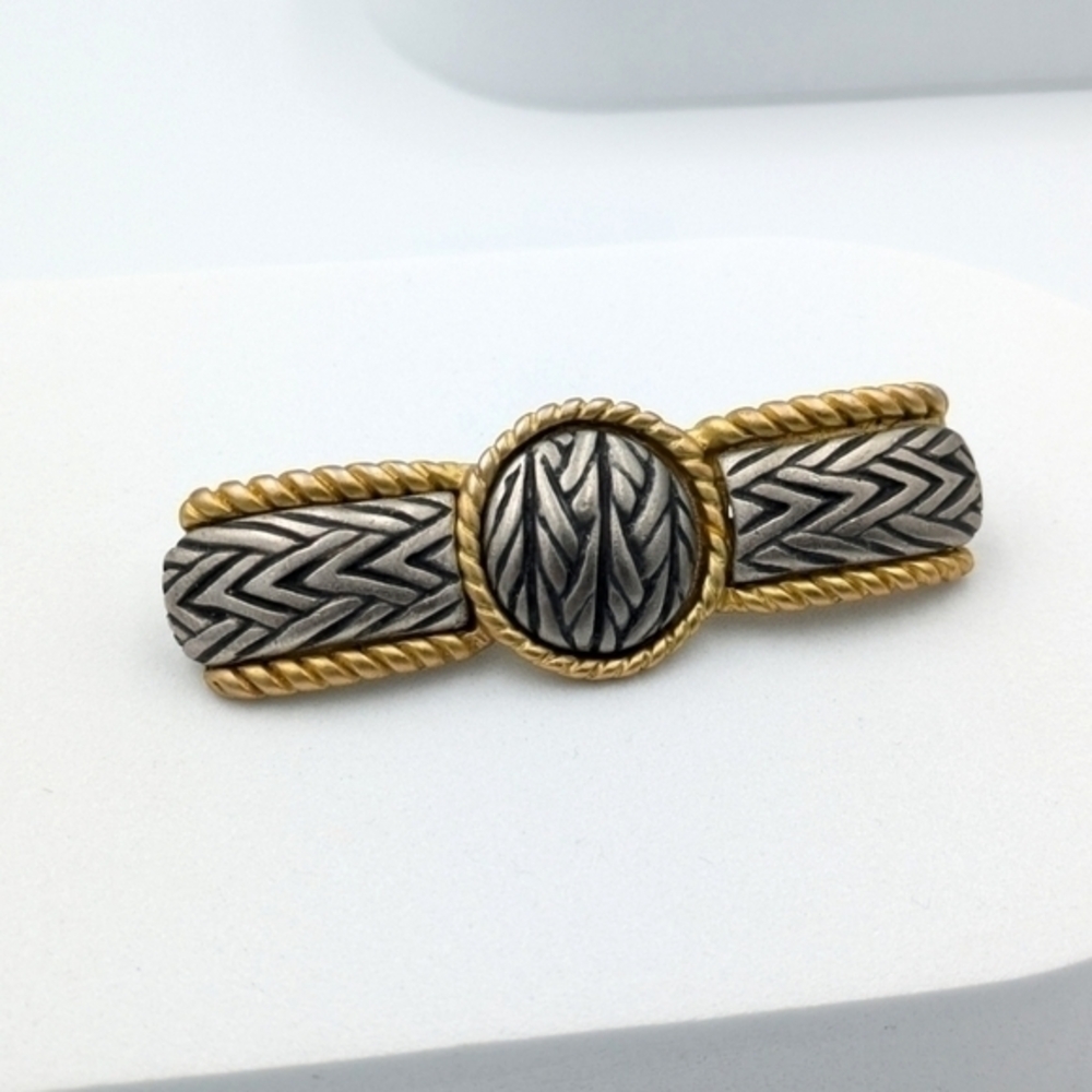 Vintage rope look brooch pin made in USA western